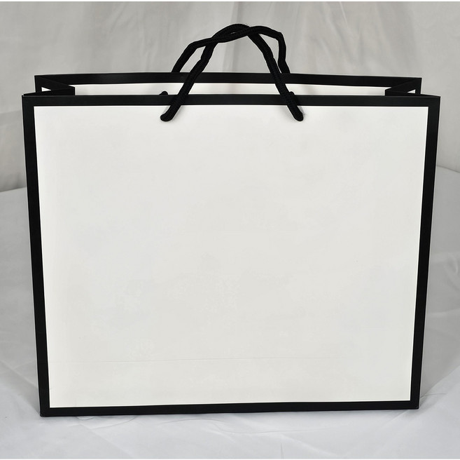 호야몰 무광코팅종이쇼핑백 두꺼운(230g) 다양한 색상 주문제작/인쇄가능 선물용, 50개, 검정테두리