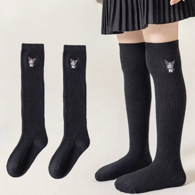 투나이언 여아용 산리오캐릭터 오버 니삭스 무릎 스타킹 2종 세트