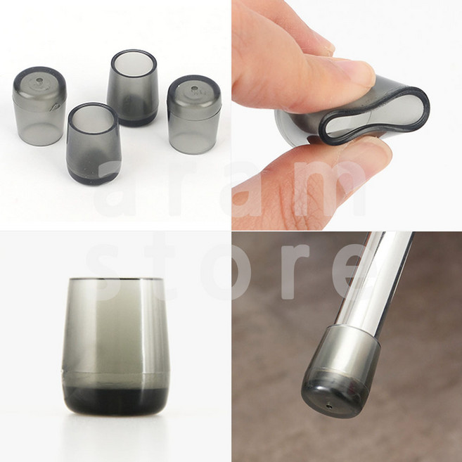 의자고무패킹 식탁 의자 다리 발 캡 커버 4P 적정18MM, 적정 18mm, 블랙+브라운, 4개