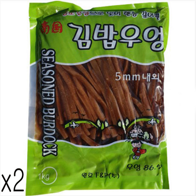 남국 우엉조림 김밥우엉 5mm, 1kg, 2개