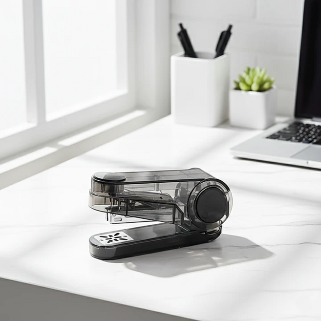 홈앤힐링 종이 호치케스 제본용 스테이플러 심 400개 포함, 1개, 차콜 블랙