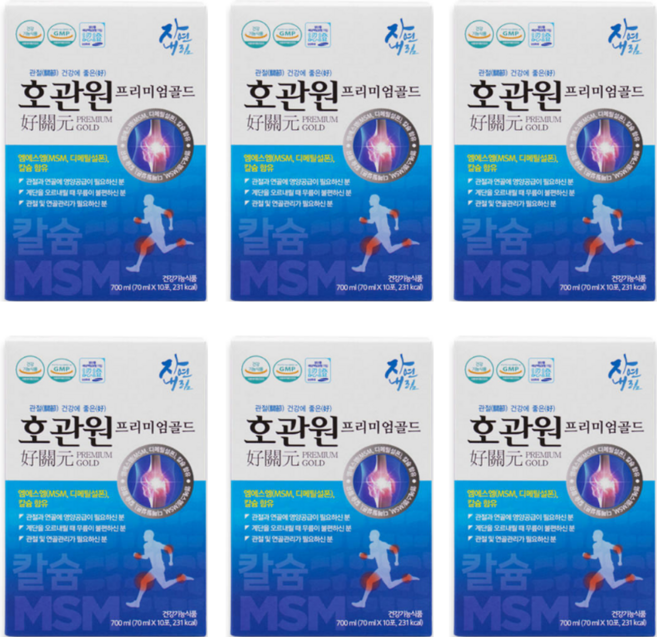 호관원 프리미엄골드 정품박스(10포 x 6박스) 1개월분 MSM, 4.2L, 1개