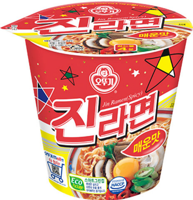 오뚜기 진라면 매운맛 소컵 65g, 8개