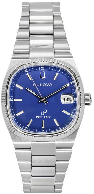 Bulova Classic Super Seville 262kHz Precisionist 스테인리스 스틸 블루 다이얼 쿼츠 96B440 남성용 시계