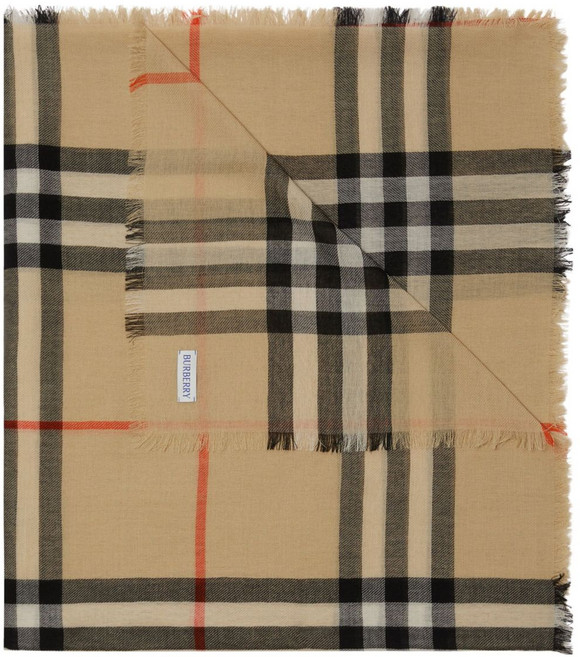 버버리 빈티지 체크 울 스카프