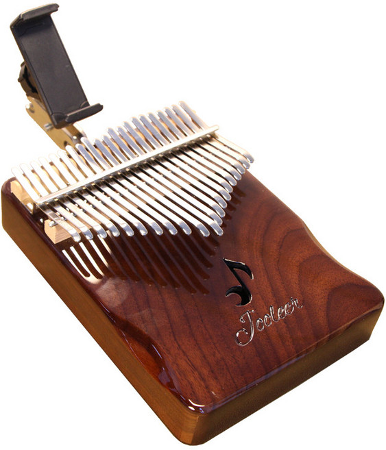 智樂 卡林巴琴 姆指琴 拇指琴 手指琴 樂器 手指鋼琴 初學者 生日禮物, 1個, 21音烤漆[黑胡桃木][支架款]