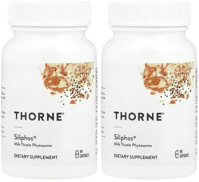 쏜리서치 실리포스 밀크씨슬 고약사 파이토좀 Thorne Siliphos 90캡슐 2병, 2개