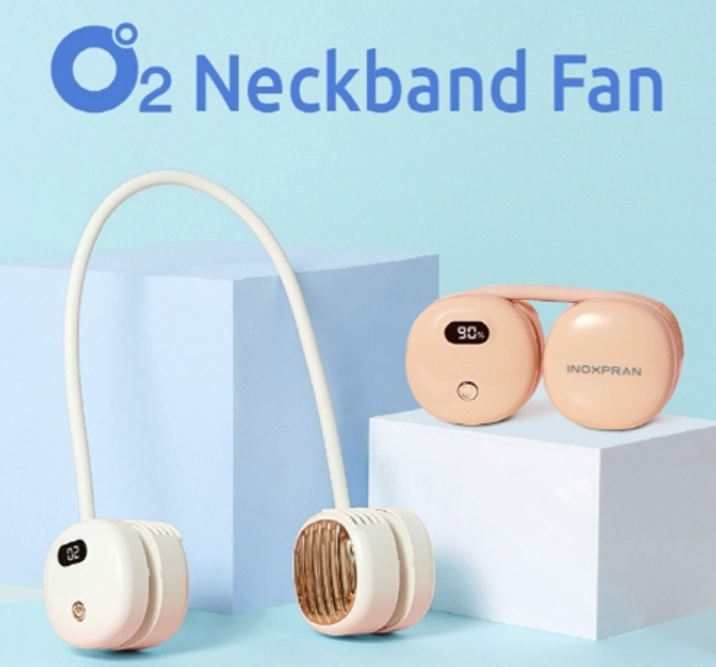 이녹스프랑 LED 넥밴드선풍기, 1-화이트, 화이트