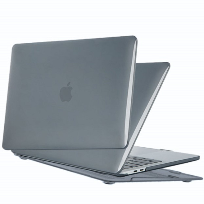 원더글라스 맥북 크리스탈 클리어 변색방지 하드 케이스 2개입, 에어 13인치 M1, 블랙
