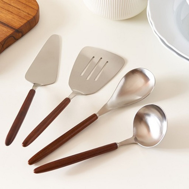 [형제주방] 보겐 하드메이플 우드 키친툴 미니 소국자 요리국자 옻칠 조리도구, 서빙스푼, 1개