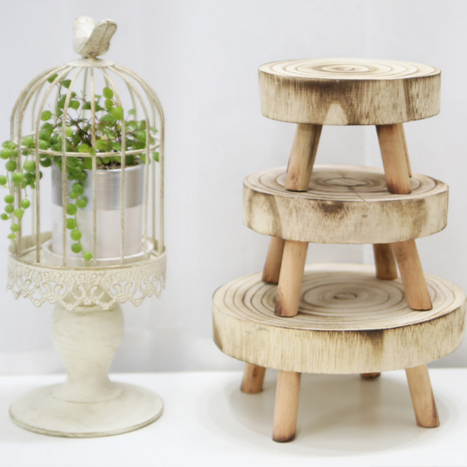 내일의공간 나이테 원목 화분 받침대, 1개, 네츄럴