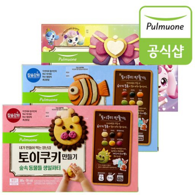풀무원 토이쿠키 3종 4개 골라담기, 300g, 1개