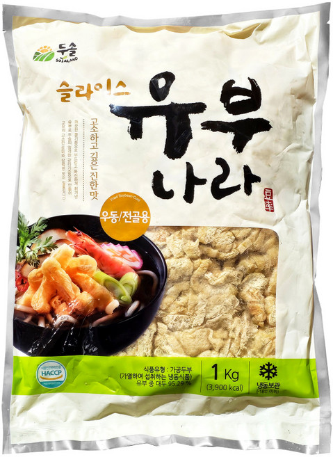 두솔 유부 슬라이스, 1kg, 10개