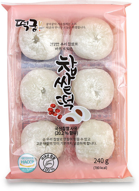 장원 떡궁 찹쌀떡 240g, 1개