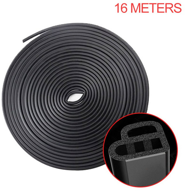호환 차량 도어 씰 스트립 고무 이중층 밀폐 보호기 방수 차량 도어 유리창 도어 후드 트렁크용, 02 16 meters