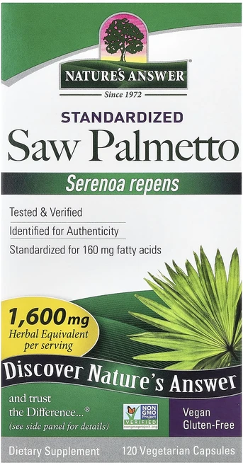 단백질 비타민 철분 마그내슘 칼슘 Nature's Answer 쏘팔메토 표준화 베지 캡슐 120정 고루고루섭취해주세요, 1개 - 쿠팡