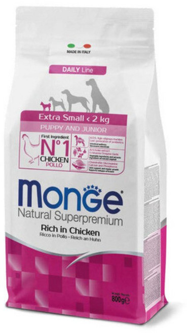 DOG몬지 내추럴 슈퍼프리미엄 엑스트라스몰 퍼피&주니어 치킨 800g/ 2개월 이상 어린반려견 2kg 미만, 1개, 800g, 닭