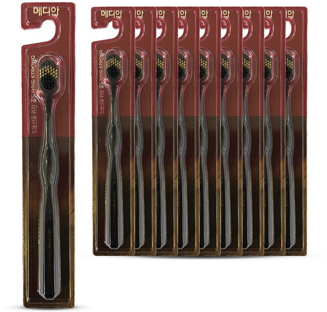 메디안 골드와이드 프로 이중미세모 치석 잇몸 칫솔 10개, 10개입, 1개