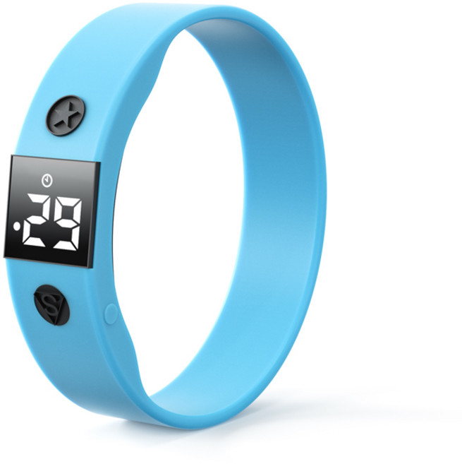 러브심플 LED 진동 알람 실리콘 스포츠 시계, 연한 남색, 1개