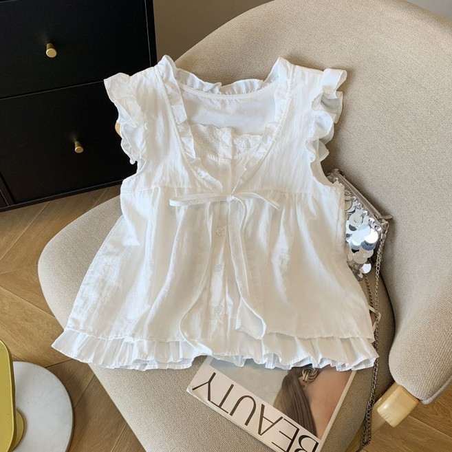 루스리더 여성 민소매 조끼 블라우스 EZ21