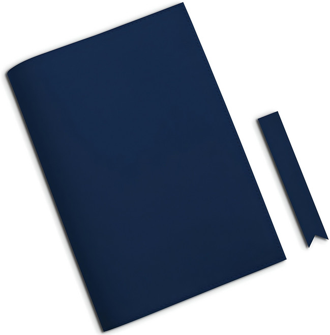 소이믹스 러브썸 가죽 북커버 + 북마크 세트 베이직 L, 네이비, 1세트