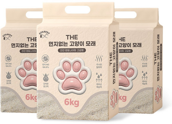 THE 먼지없는 벤토나이트 고양이모래 18kg, 무향, 1개, 30L