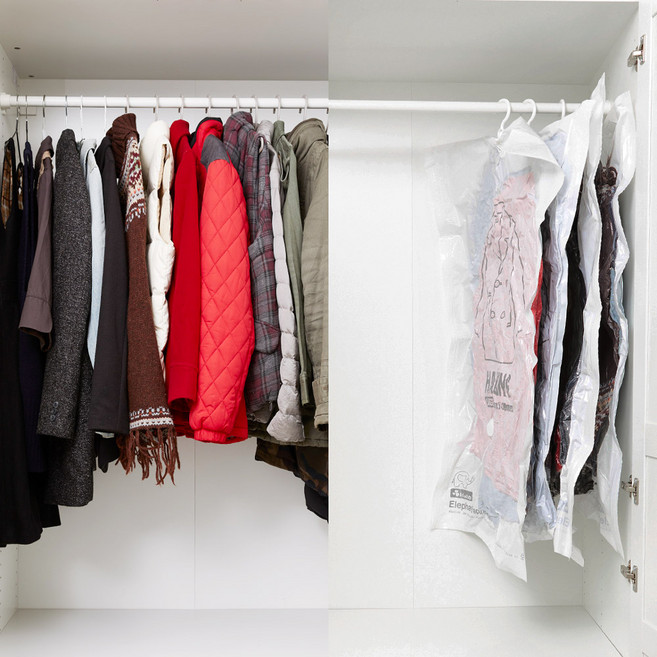 옷걸이압축팩 패딩압축팩 진공팩, 1개, 2개입