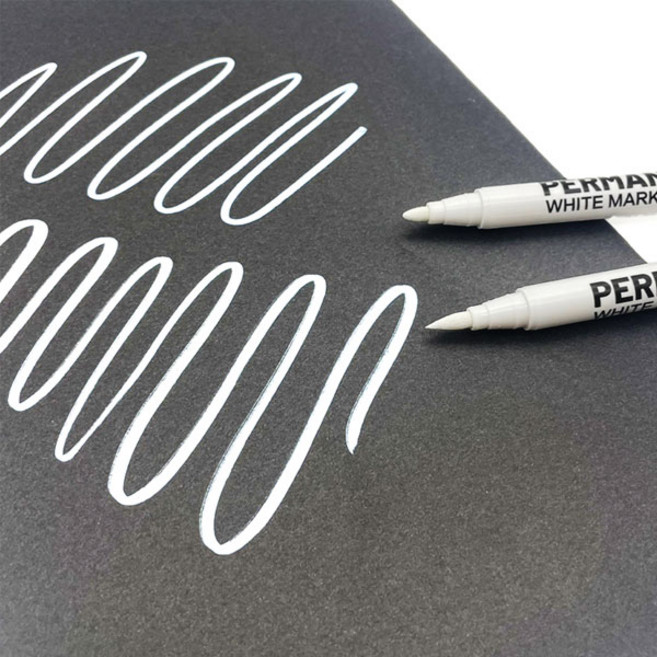 [재미나] 다용도 화이트마카펜 (브러쉬타입/둥근타입), 둥근닢타입(LS7801)