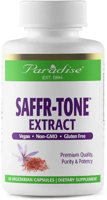 Paradise Herbs Saffr-Tone 사프란 추출물 활성 전체 스펙트럼 슈퍼 포텐트 울트라 퓨어 베지 캡슐 60정, 1개 - 쿠팡