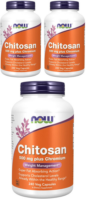 나우푸드 키토산 500mg 베지 캡슐, 240정, 3개