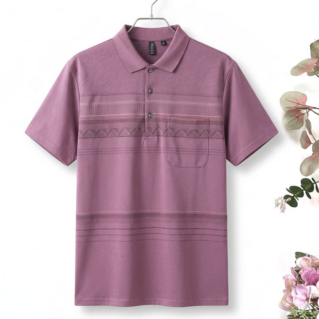 국민할배 할아버지옷 여름 비터 마운틴 포켓 카라 반팔 티셔츠[[SHM-1004] 아빠옷 요양원옷