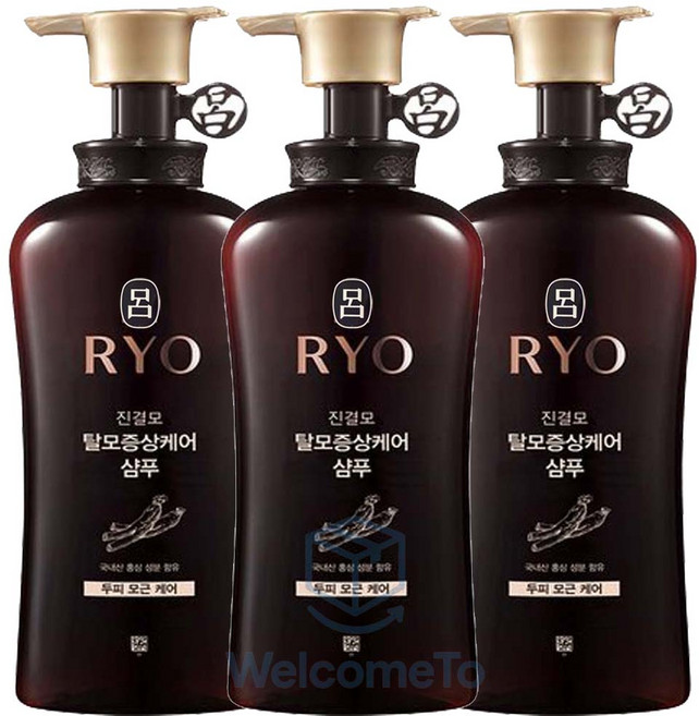 려 진결모 탈모증상케어 샴푸 490ml / 홍삼성분함유, 3개