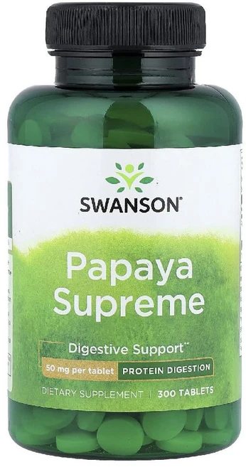 스완슨 파파야 슈프림 50mg Papaya Supreme 타블렛 300정, Swanson 파파야 수프림 50mg 300정, 1개 - 쿠팡