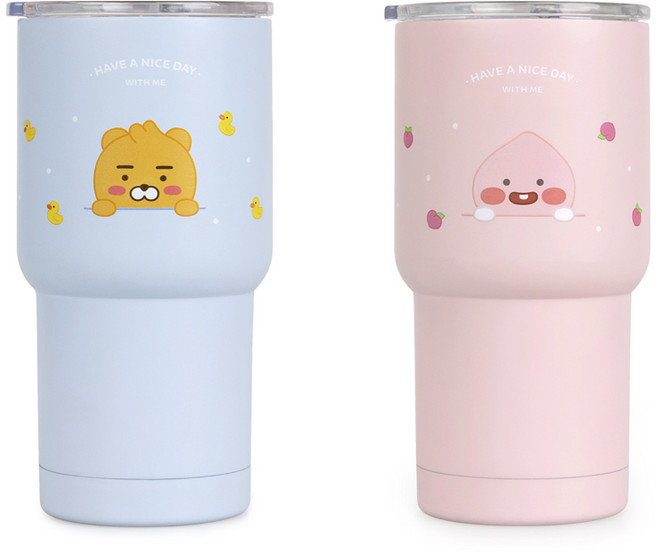 카카오프렌즈 리틀 스텐 이중 텀블러 캐릭터 라이언 어피치, 리틀라이언, 1개