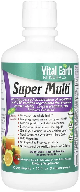 바이탈어스미네랄스 슈퍼 멀티 내추럴 트로피컬 패션프루트 946ml, 3개, 946.352ml - 쿠팡