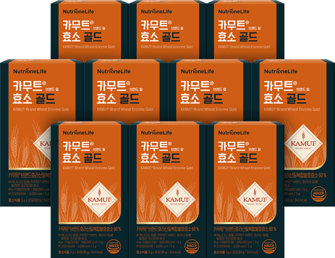 [무료배송/오늘출발] 뉴트리원 카무트효소 골드 곡물맛 발효효소 세트구성, 10개, 30회분