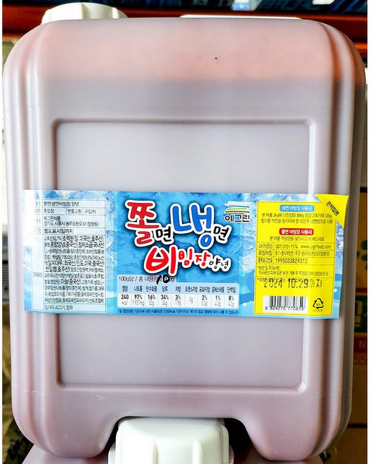 예그린 쫄면냉면비빔장 10킬로그램 양념장 면요리 매운맛, 1개, 10kg