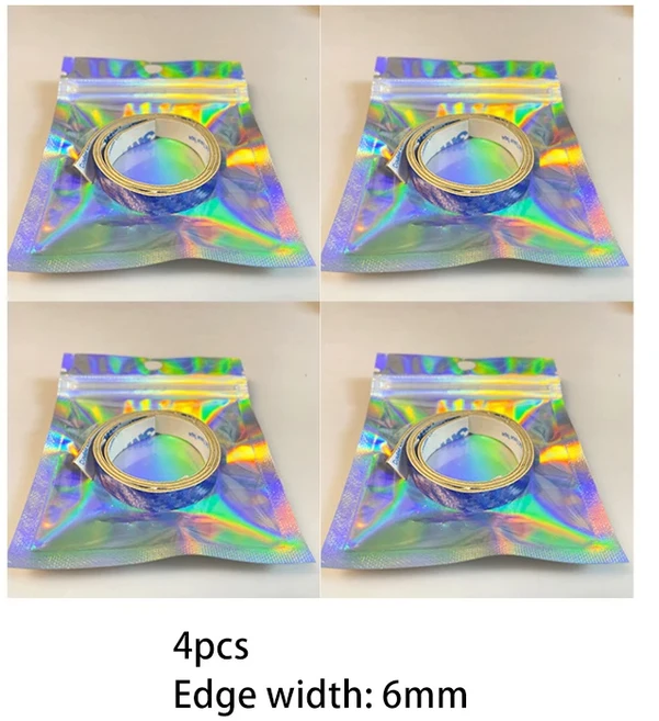 탁구 라켓 용 6/8/10mm 순수 섬유 엣지 테이프 고경도 프로텍터 핑퐁 가드, 08 4pcs-8mm-black