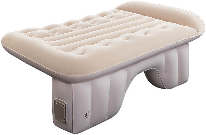 원터치 뒷좌석 에어매트 무선 자동펌프 휴대용 자동차 침대 차량용 캠핑 차박 엘림온, 아이보리 신형플록원단, 기본 차종