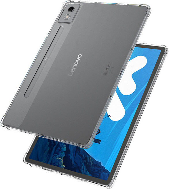 Soft TPU Cover Case for Lenovo Xiaoxin Pad Pro (2025) 12.7" Airbags Shockproof Shell Model: TB375FC, Clear, 1개