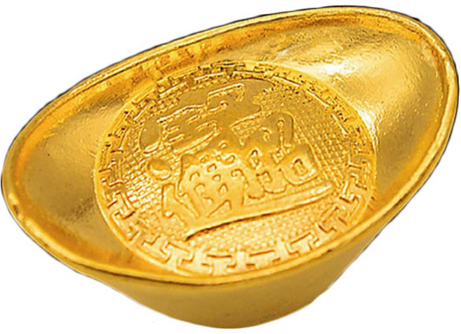 Perfect 招財元寶擺件 金色元寶 居家辦公室擺設, 1顆-大元寶