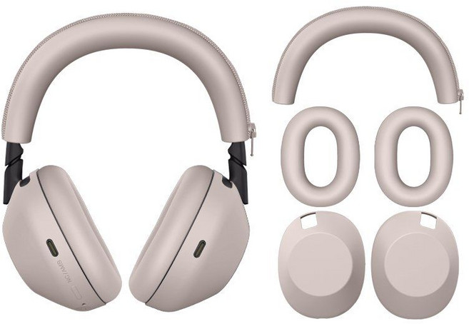 헤드폰 실리콘 보호 케이스 헤드빔/귀마개 슬리브/쉘 로즈 그레이에 적합 Sony WH-1000XM5, 소니 WH-1000XM5, 01 Rose Gray 3-1, 1개