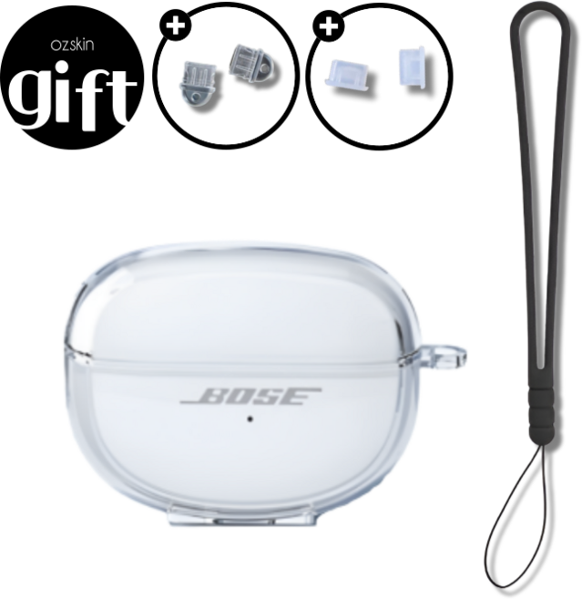 ozskin 보스 울트라 오픈 이어버드 TPU 케이스, 블랙