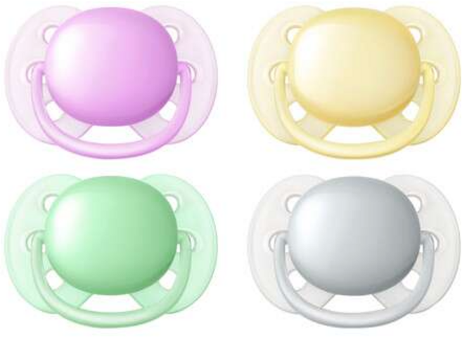 필립스아벤트 울트라 소프트 노리개 젖꼭지 2p, 6~18개월, 랜덤 발송, 1세트