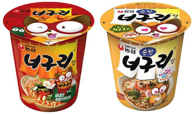 농심 소컵 너구리x12컵+순한 너구리x12컵, 24개