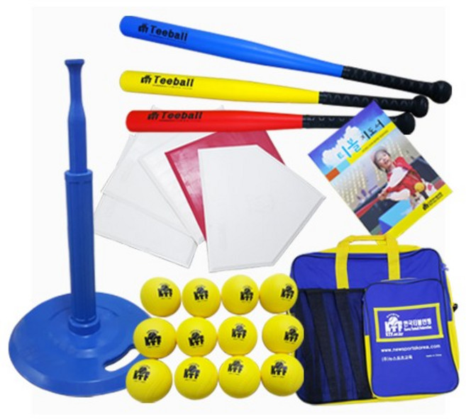 뉴스포츠교육 티볼 풀세트 연맹 공인 베이스포함, 티볼세트 베이스포함, 1세트