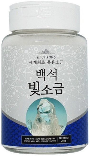 백석빛소금 1000도씨 미네랄 용융소금 용기형, 1개, 250g