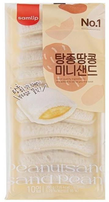 spc 삼립 탕종 땅콩 미니 샌드, 200g, 2개