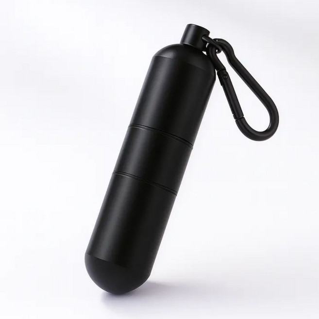 생활해랑 냄새차단 휴대용 재떨이, 블랙, 1개