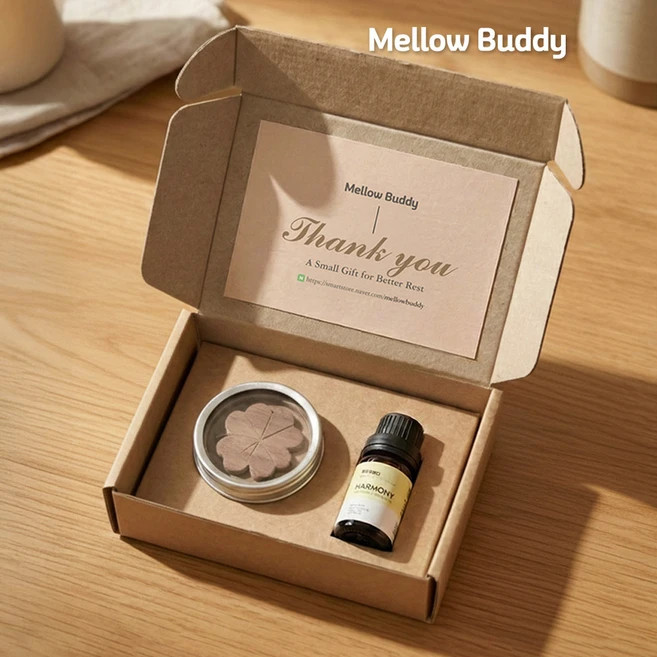 멜로우버디 천연 아로마 오일 스타터키트 에센셜 라벤더 티트리 숙면, 1개, 10ml, 1. 스타터키트_라벤더 - 쿠팡